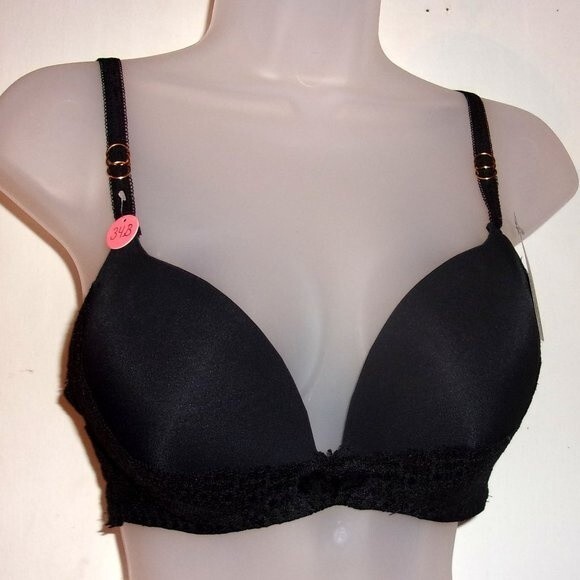 Youmita Black Lace Soft Cup Demi 38C Bra NWT - Picture 1 of 8